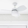Honeywell Ceiling Fans Ocean Breeze, 30 in. Ceiling Fan with Light, White 50600-40